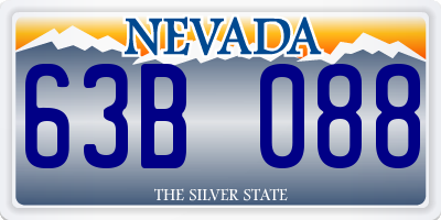 NV license plate 63B088