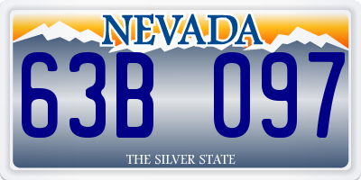 NV license plate 63B097