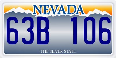 NV license plate 63B106
