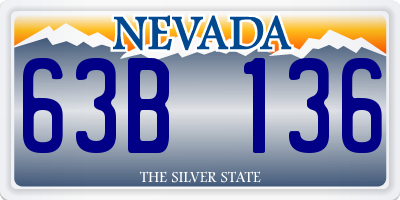 NV license plate 63B136