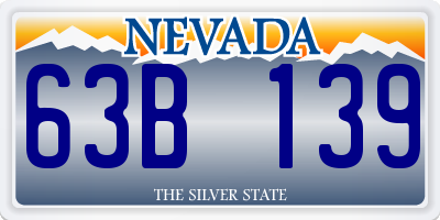 NV license plate 63B139