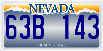NV license plate 63B143