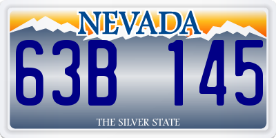 NV license plate 63B145