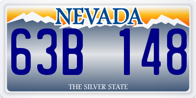 NV license plate 63B148