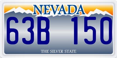 NV license plate 63B150