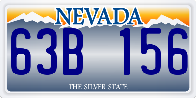 NV license plate 63B156