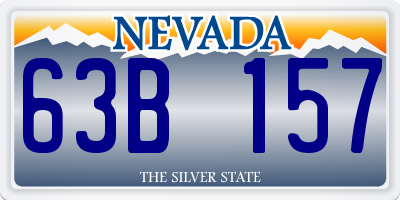 NV license plate 63B157
