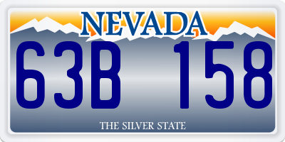 NV license plate 63B158