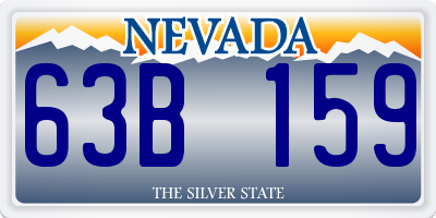 NV license plate 63B159