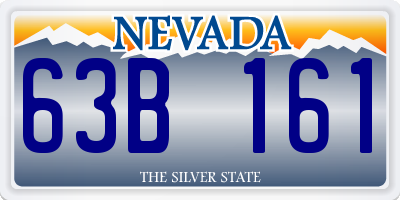 NV license plate 63B161