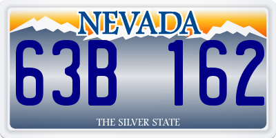 NV license plate 63B162
