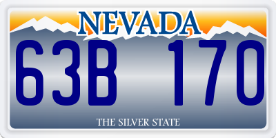 NV license plate 63B170