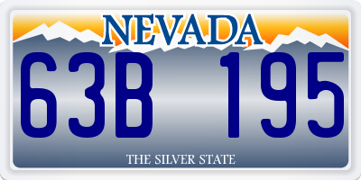NV license plate 63B195