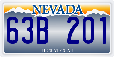 NV license plate 63B201