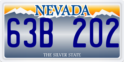 NV license plate 63B202