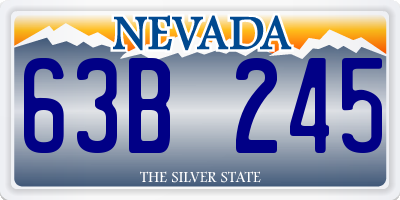 NV license plate 63B245