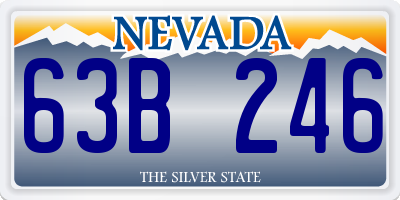 NV license plate 63B246