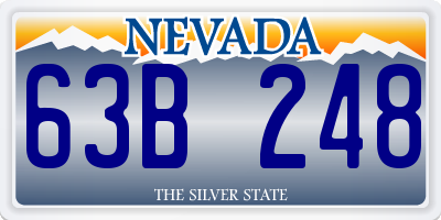 NV license plate 63B248