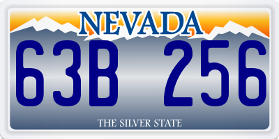 NV license plate 63B256