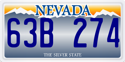NV license plate 63B274