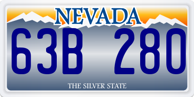 NV license plate 63B280