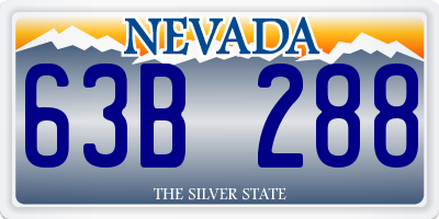 NV license plate 63B288