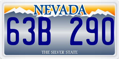 NV license plate 63B290
