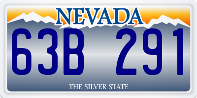 NV license plate 63B291