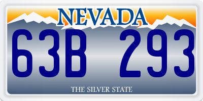 NV license plate 63B293