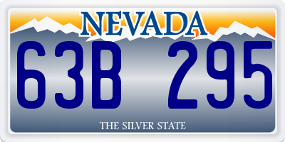 NV license plate 63B295
