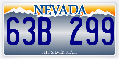 NV license plate 63B299