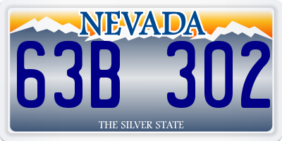 NV license plate 63B302