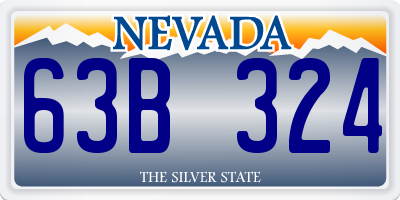 NV license plate 63B324