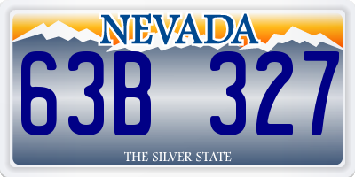 NV license plate 63B327