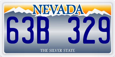 NV license plate 63B329