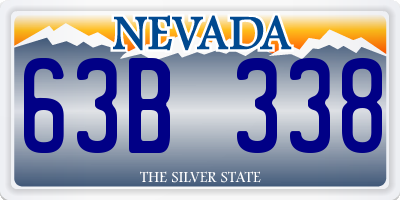 NV license plate 63B338