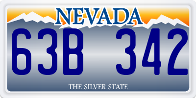 NV license plate 63B342