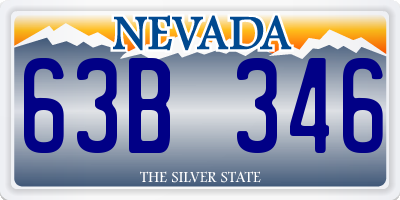 NV license plate 63B346