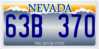 NV license plate 63B370