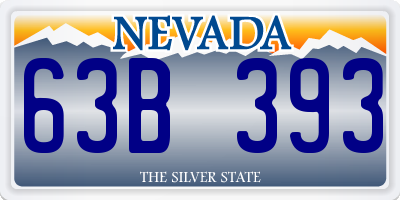 NV license plate 63B393