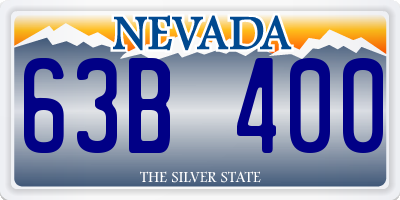 NV license plate 63B400