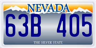 NV license plate 63B405