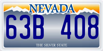 NV license plate 63B408