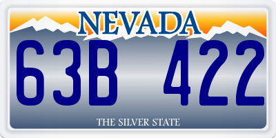 NV license plate 63B422