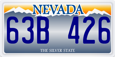 NV license plate 63B426