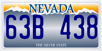 NV license plate 63B438