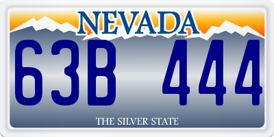 NV license plate 63B444
