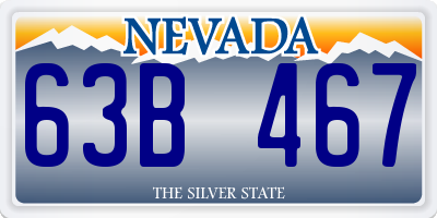 NV license plate 63B467