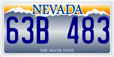 NV license plate 63B483