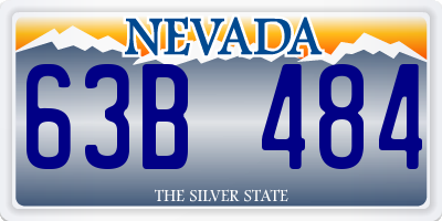 NV license plate 63B484